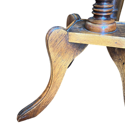Surface detail of circular top with fine crazing and light scratches