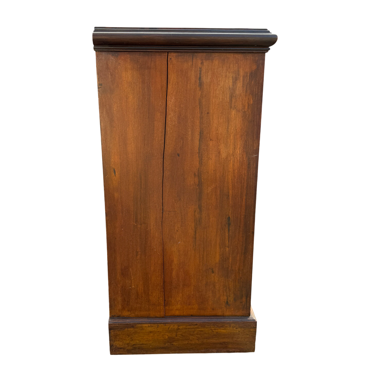 Top edge and moulded cornice of a Victorian carved wooden sideboard