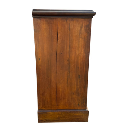 Top edge and moulded cornice of a Victorian carved wooden sideboard