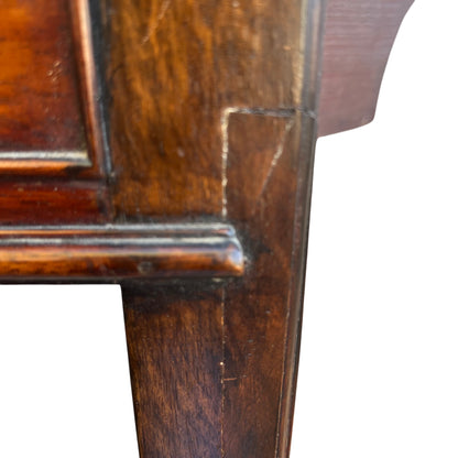 Table shown extended with one leaf raised to demonstrate larger surface