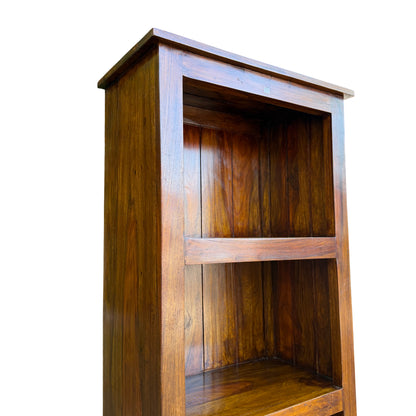 Bookcase placed outdoors showing full profile and single base drawer