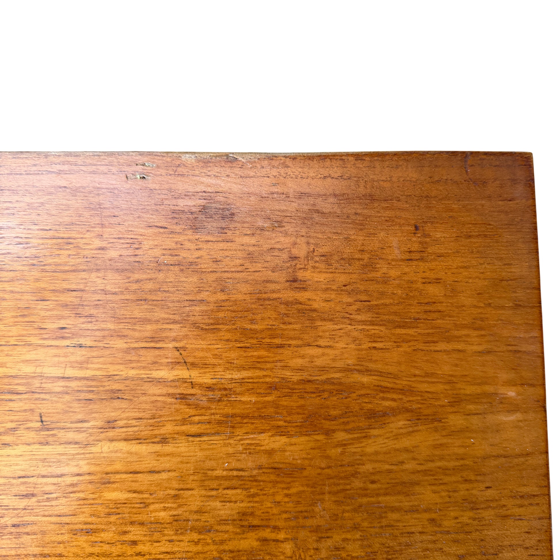 Three-quarter view of vintage side table trolley with green felt gaming top