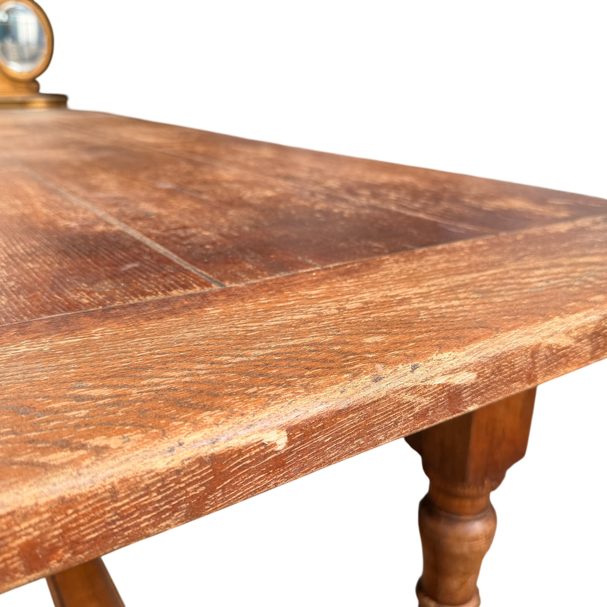 Removable oak table top and supporting frame of 200cm refectory table