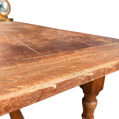 Removable oak table top and supporting frame of 200cm refectory table