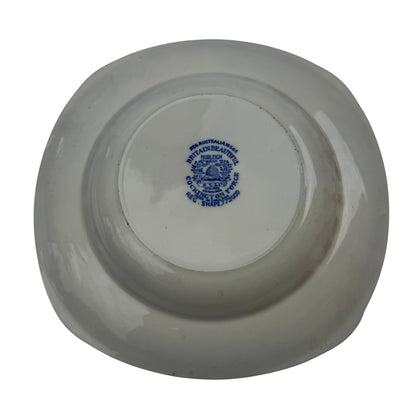 Blue and white Burleigh Ware bowls photographed for listing with plain background