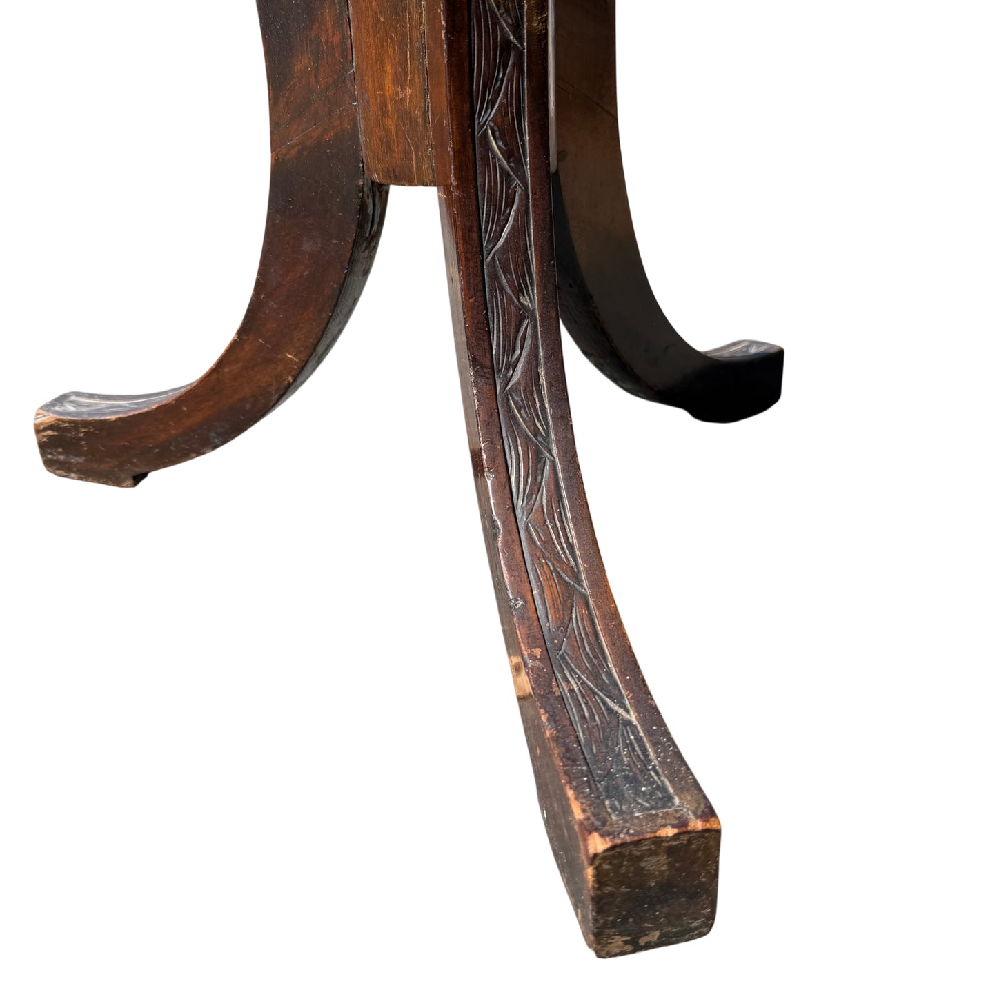 Mid section of spiral barley twist column with warm mahogany finish
