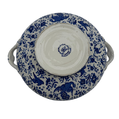 Close-up showing crazing and age-toning on the surface of the transferware