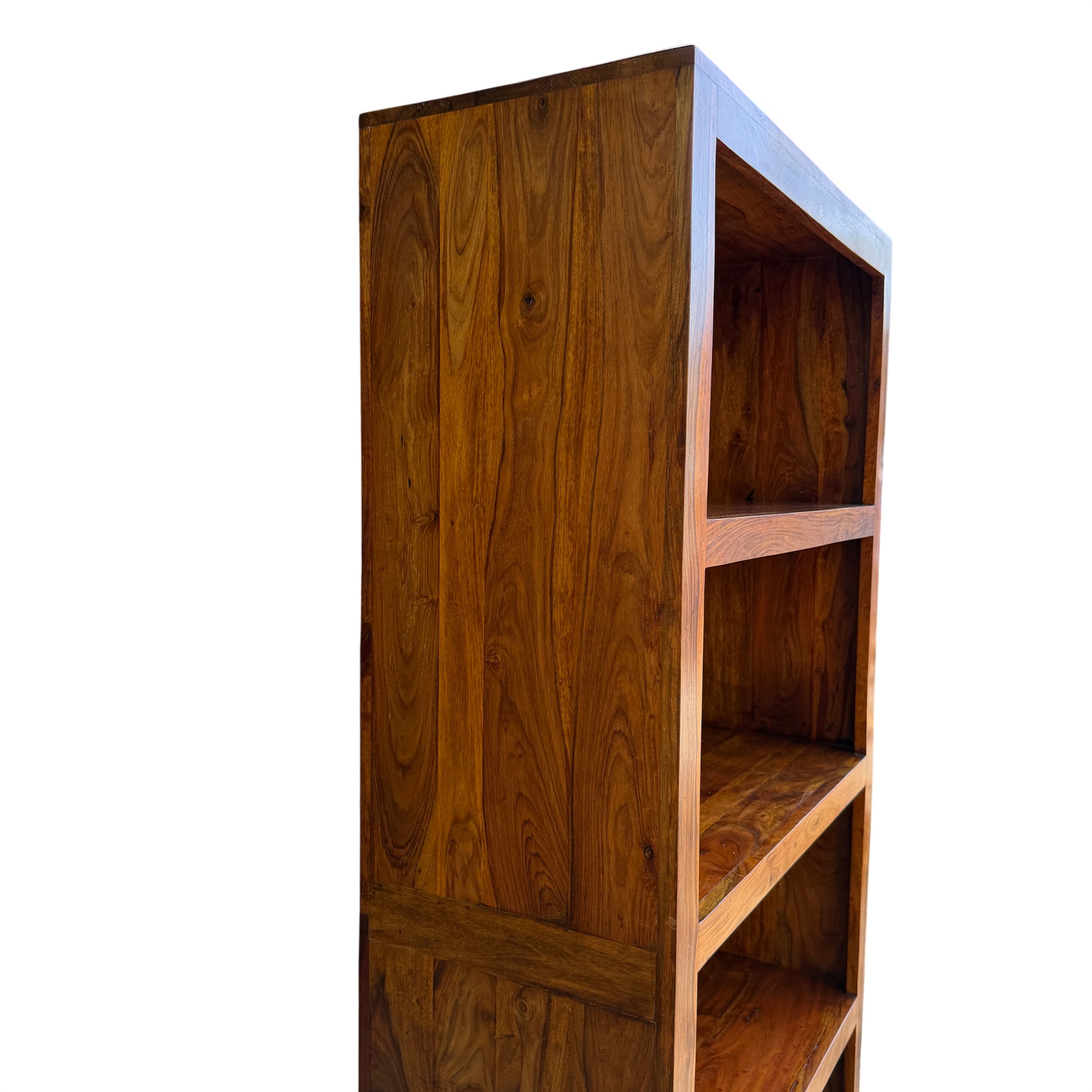 Heavy solid hardwood bookcase suitable for books or display