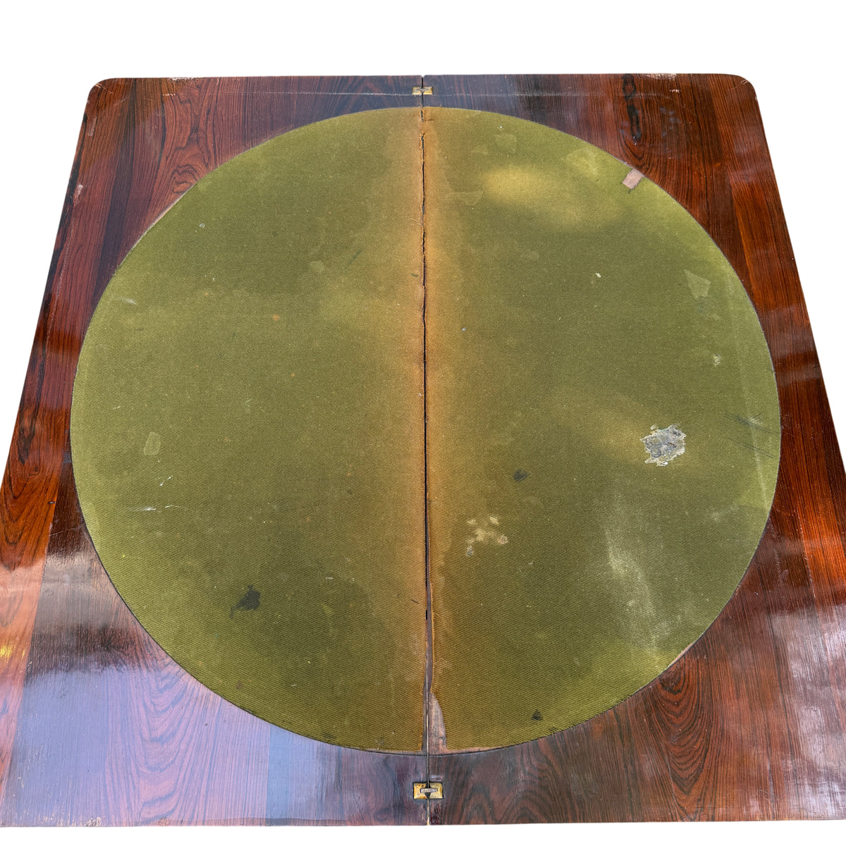 Base of table with petal-shaped plinth and carved moulding detail