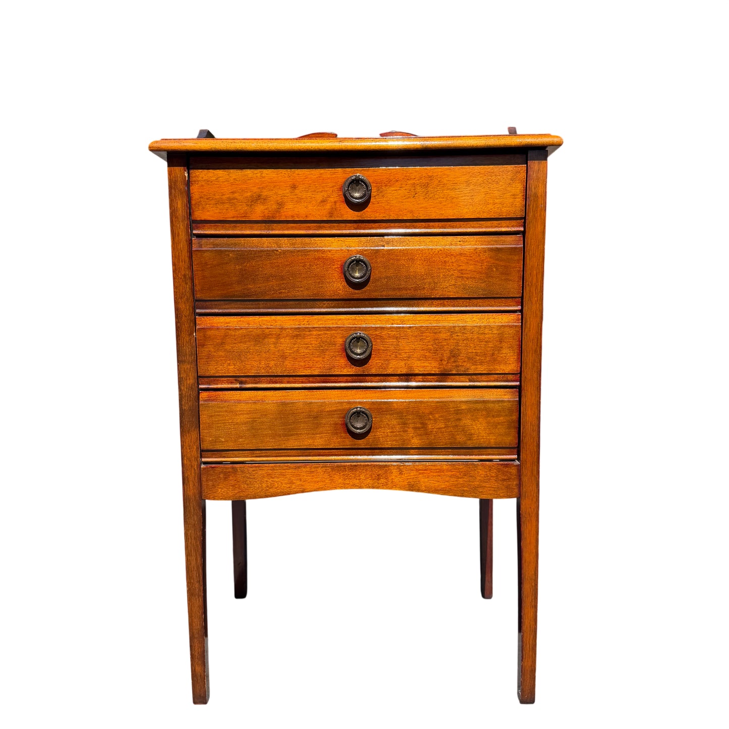 Open shallow drawer inside Edwardian chest used for sheet music or papers