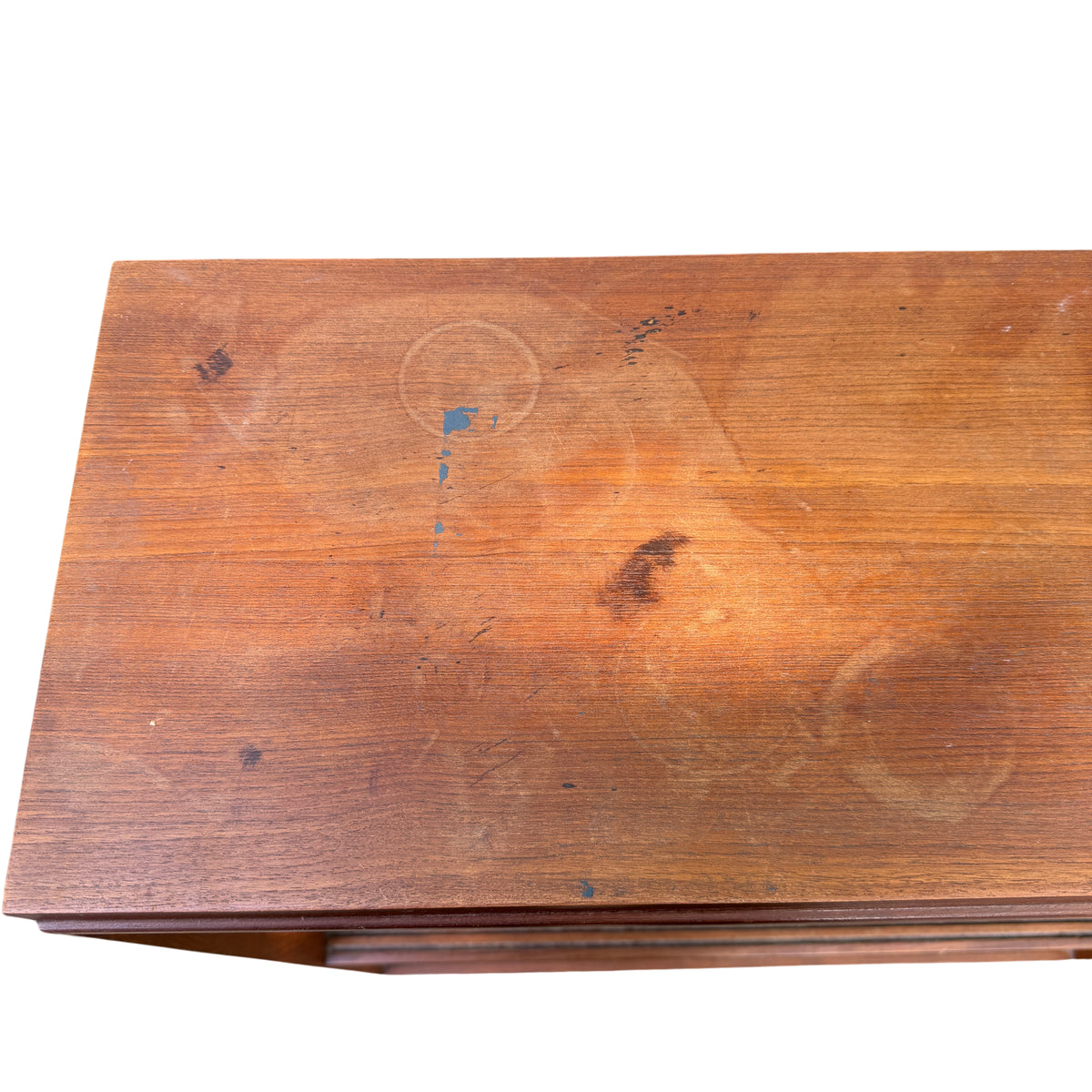 Teak veneer display bookcase with glazed sliding doors lower section