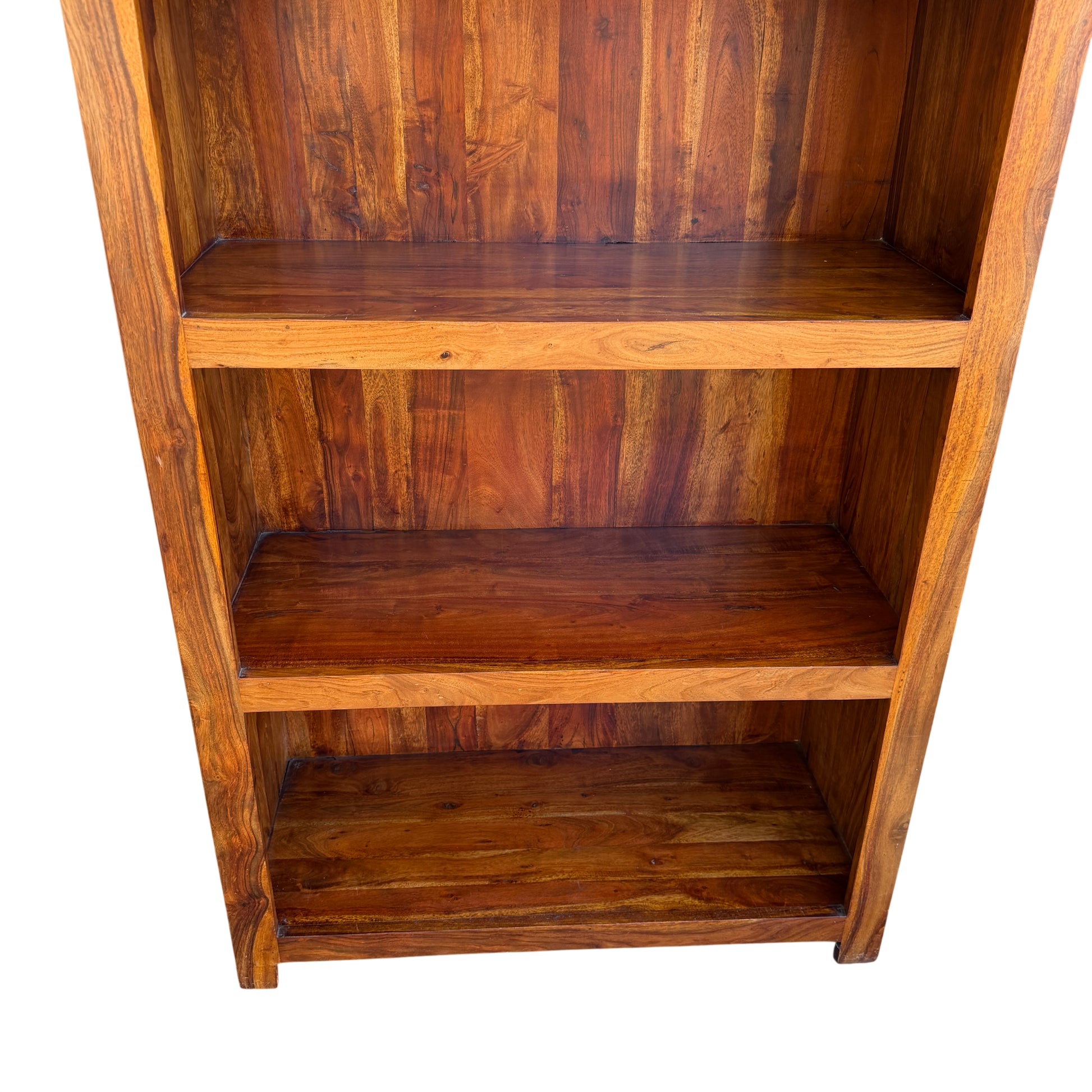 Contemporary wooden bookshelf unit made from Asian hardwood