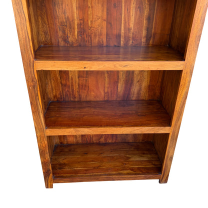 Contemporary wooden bookshelf unit made from Asian hardwood