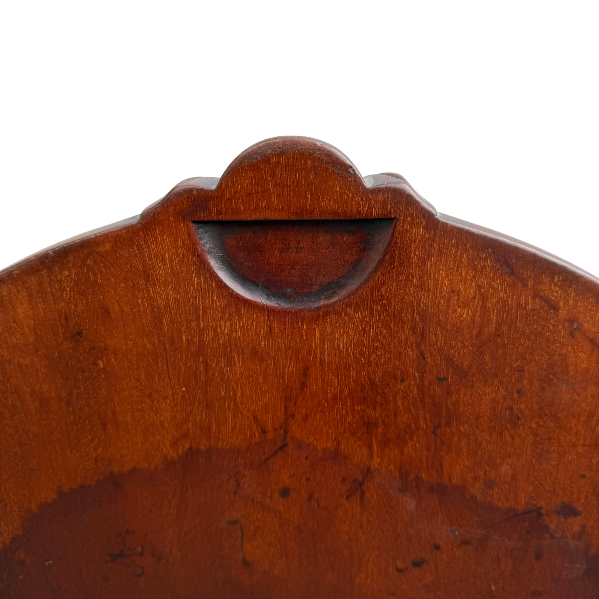 Full front view of Victorian mahogany occasional chair