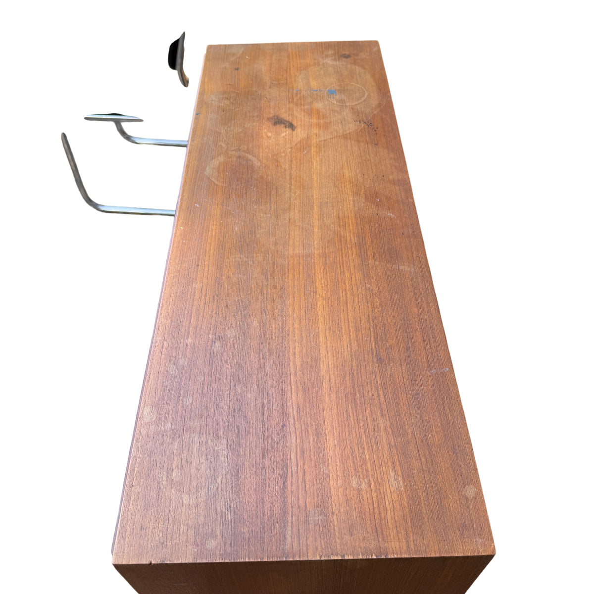 Tall Mid Century wooden display cabinet with simple clean lines