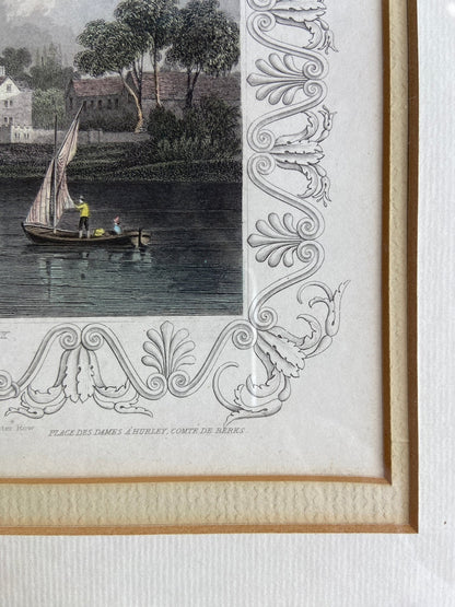 Framed Coloured Etching Print of Lady Place, Hurley, Berkshire PictureThe Furniture Recycling Shop