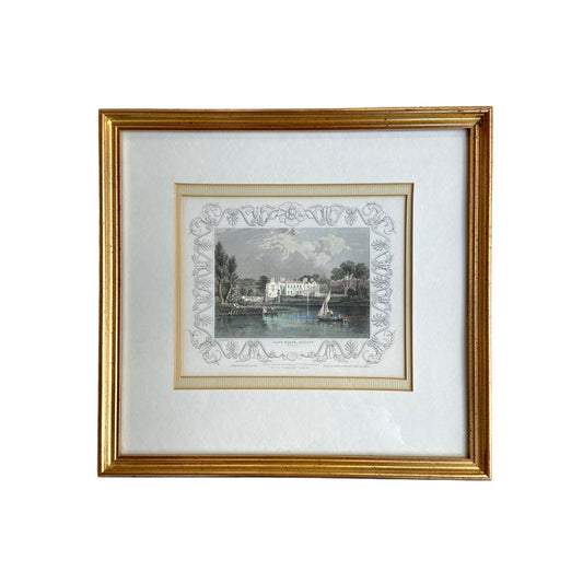 Framed Coloured Etching Print of Lady Place, Hurley, Berkshire PictureThe Furniture Recycling Shop