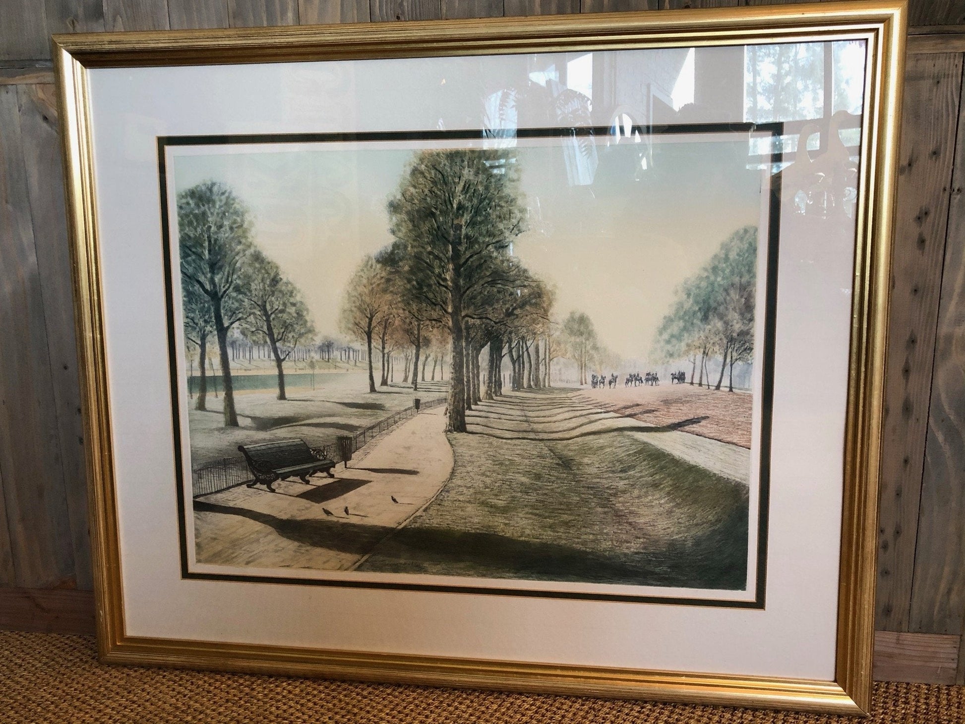 Framed Large Print of a Park SceneThe Furniture Recycling ShopVintage Item