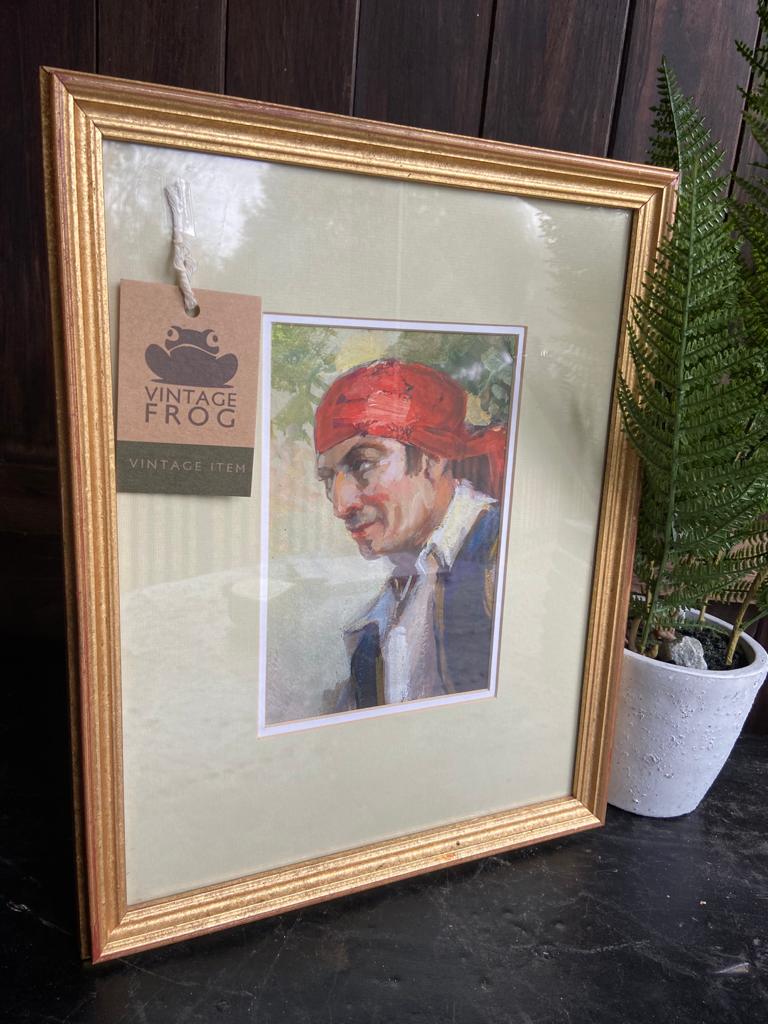 Framed Watercolour Portrait Picture By Margaret TheyreThe Furniture Recycling ShopDecor