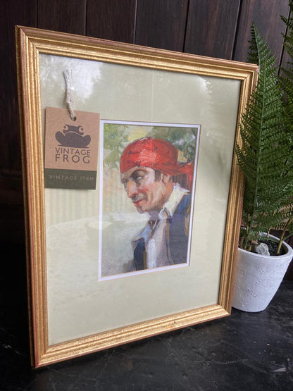 Framed Watercolour Portrait Picture By Margaret TheyreThe Furniture Recycling ShopDecor