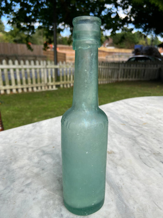 Goodall Backhouse & Co Antique Aqua Blue Opaque Glass Bottle - Vintage Glass BottleThe Furniture Recycling ShopBottle