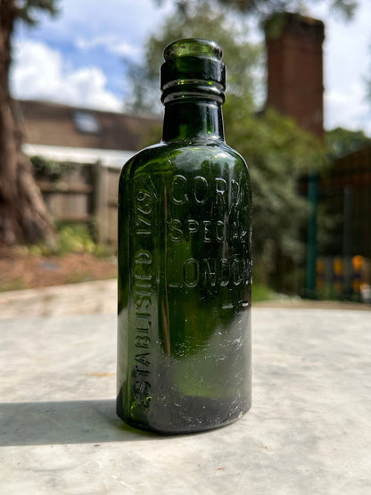 Gordons Antique Green Glass Bottle - Vintage Glass BottleThe Furniture Recycling ShopBottle