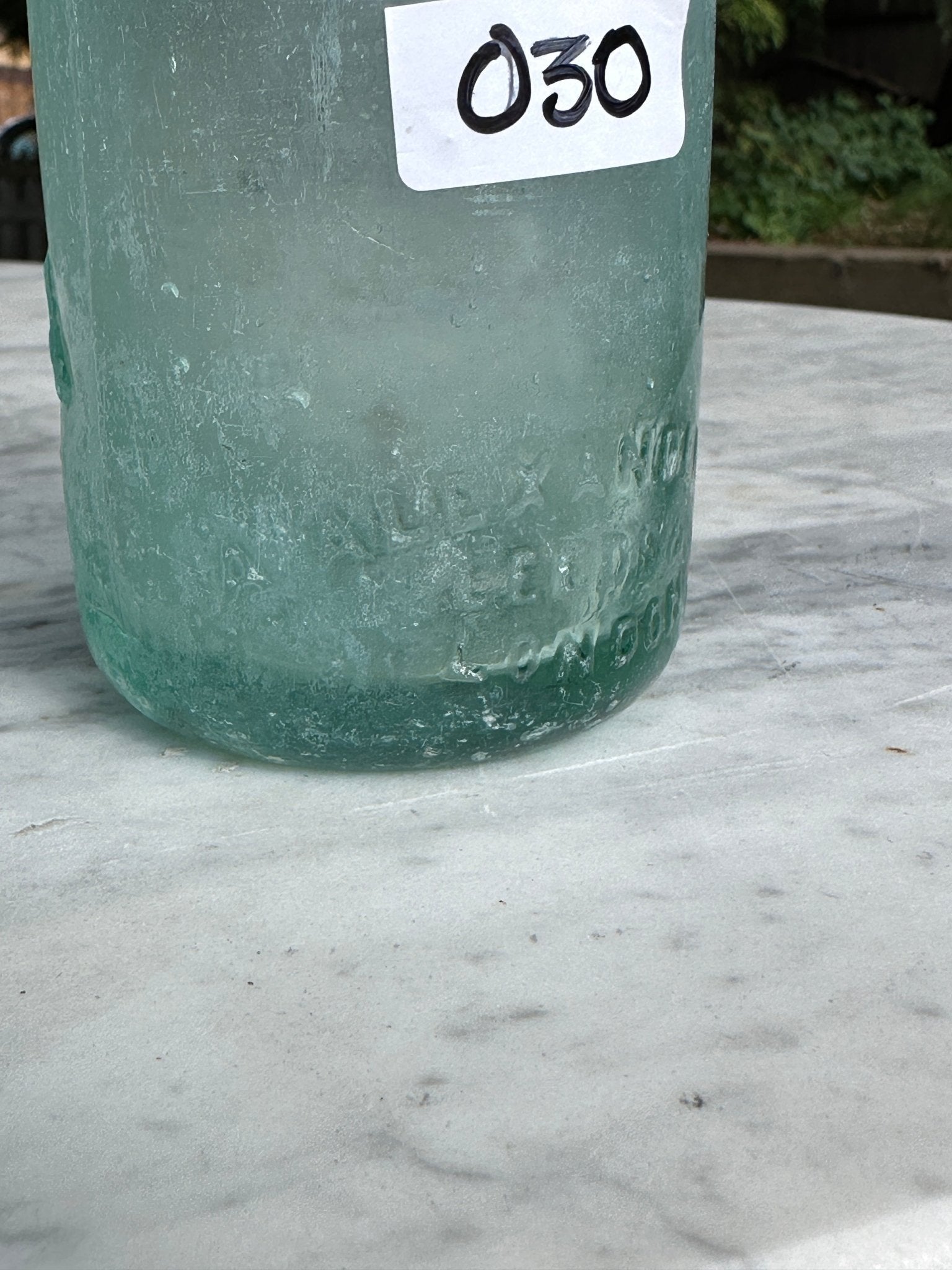 Greenoaf Antique Aqua Blue Glass Bottle - Vintage Glass BottleThe Furniture Recycling ShopBottle