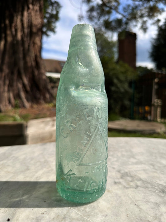 Greenoaf Antique Aqua Blue Glass Bottle - Vintage Glass BottleThe Furniture Recycling ShopBottle