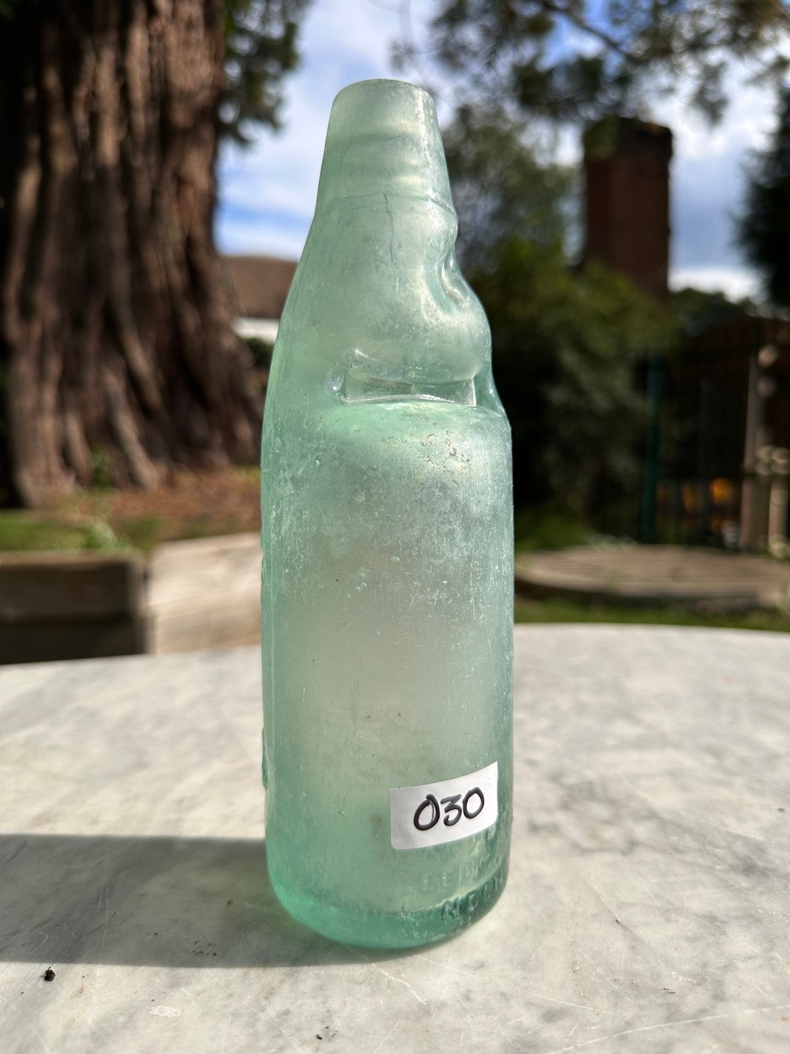 Greenoaf Antique Aqua Blue Glass Bottle - Vintage Glass BottleThe Furniture Recycling ShopBottle