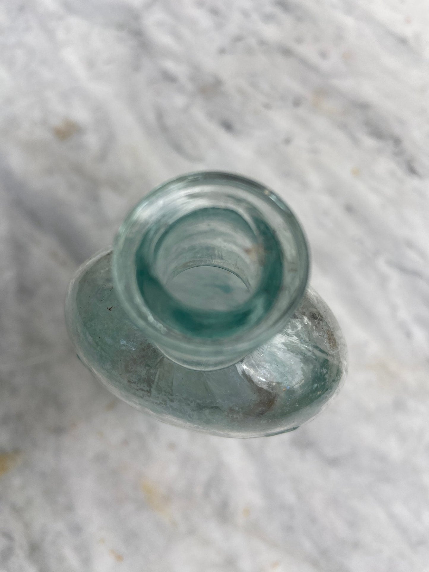 G.W. Worfolk Chemist, Ilkley Antique Aqua Blue Glass Bottle - Vintage Glass BottleThe Furniture Recycling ShopBottle
