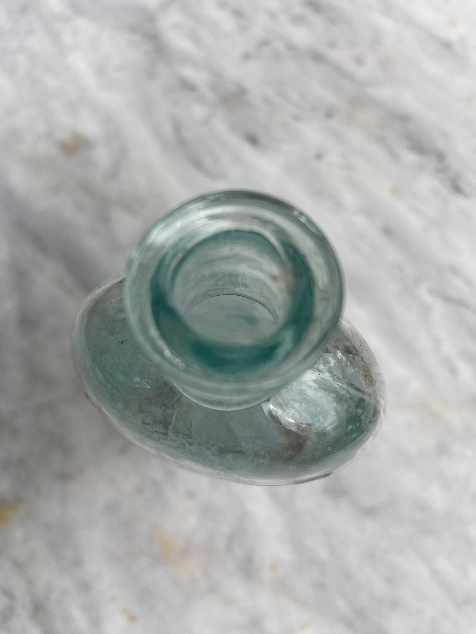 G.W. Worfolk Chemist, Ilkley Antique Aqua Blue Glass Bottle - Vintage Glass BottleThe Furniture Recycling ShopBottle