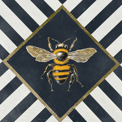 Hand Painted Single Draw Console/Hall/Writing Table With Hand Painted Fine Art Bee.The Furniture Recycling Shop