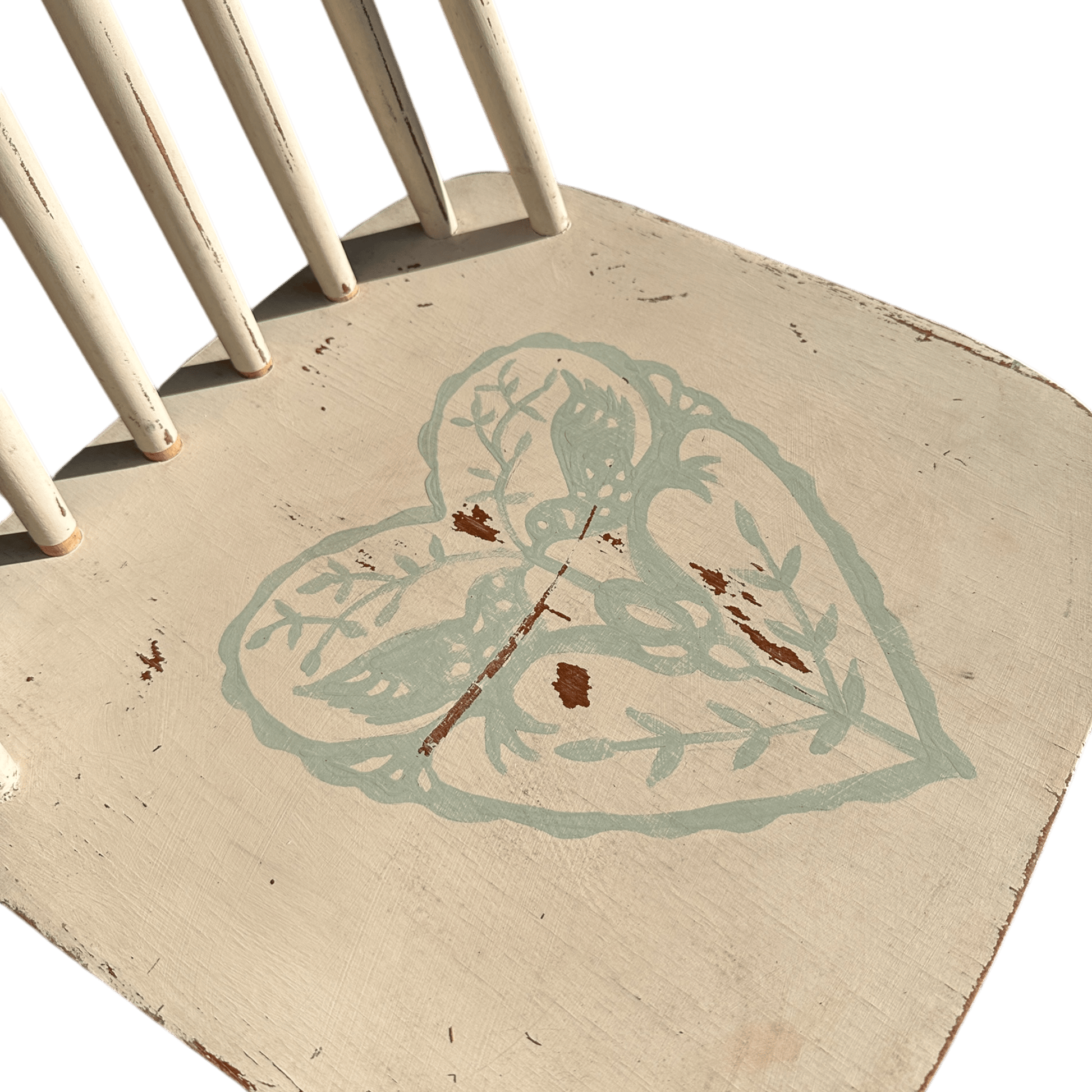 Hand Painted Single Spindle Back Occasional ChairThe Furniture Recycling Shop