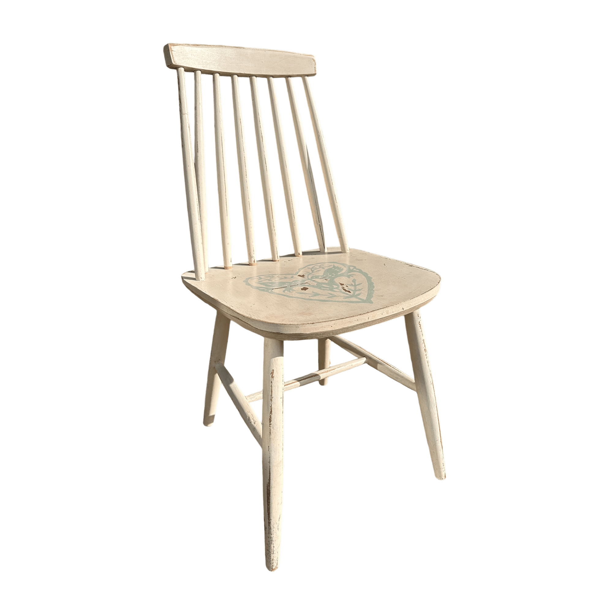 Hand Painted Single Spindle Back Occasional ChairThe Furniture Recycling Shop
