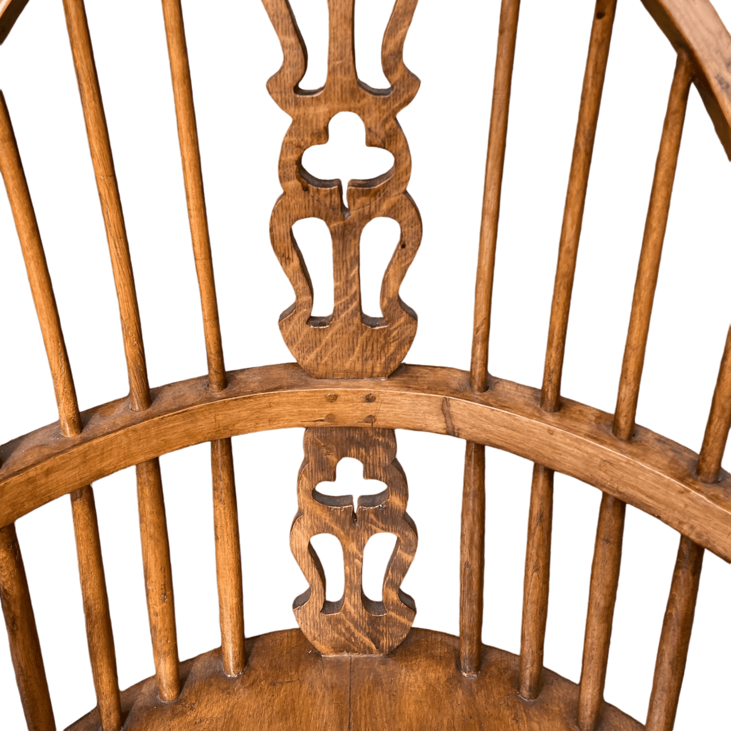 Handcrafted Vintage Wooden Rocking Chair with Spindle Fiddle BackThe Furniture Recycling Shop