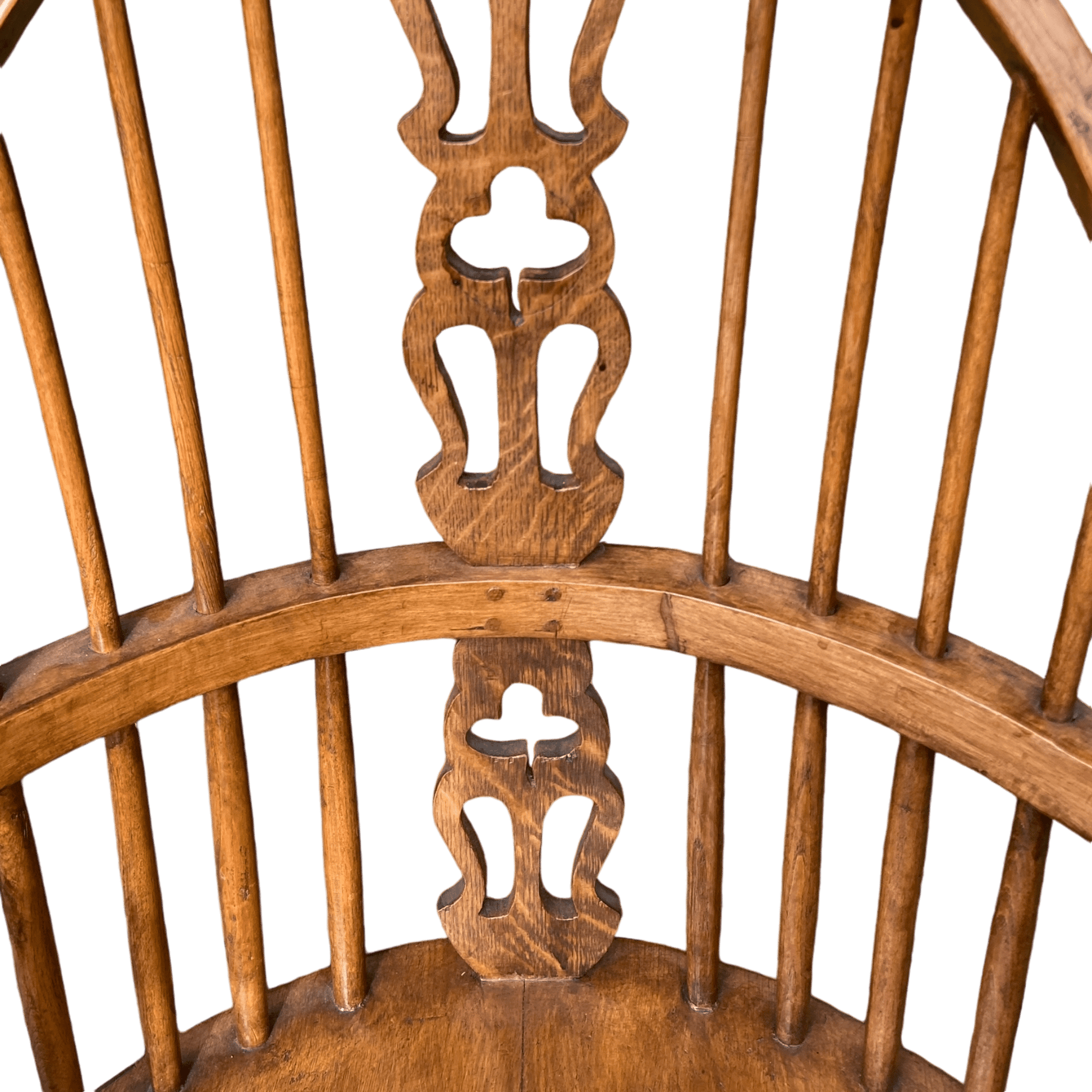 Handcrafted Vintage Wooden Rocking Chair with Spindle Fiddle BackThe Furniture Recycling Shop