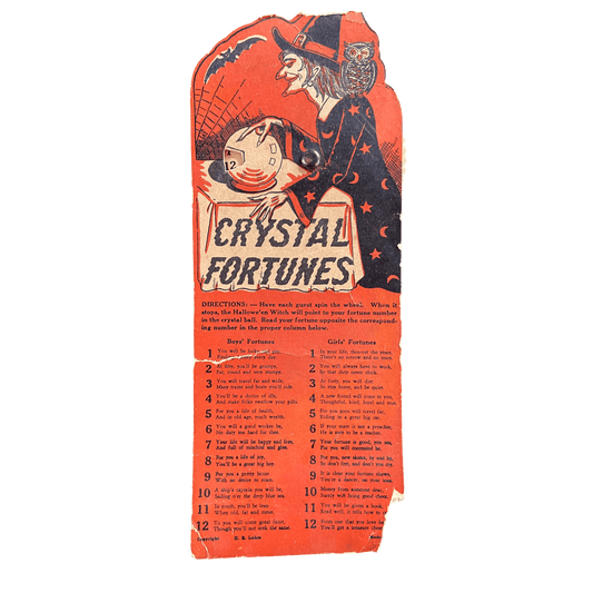 Highly Collectable and Rare Beistle 1940's Halloween 'Crystal Fortunes' Die Cut Cardboard Toy GameThe Furniture Recycling ShopHalloween Fun