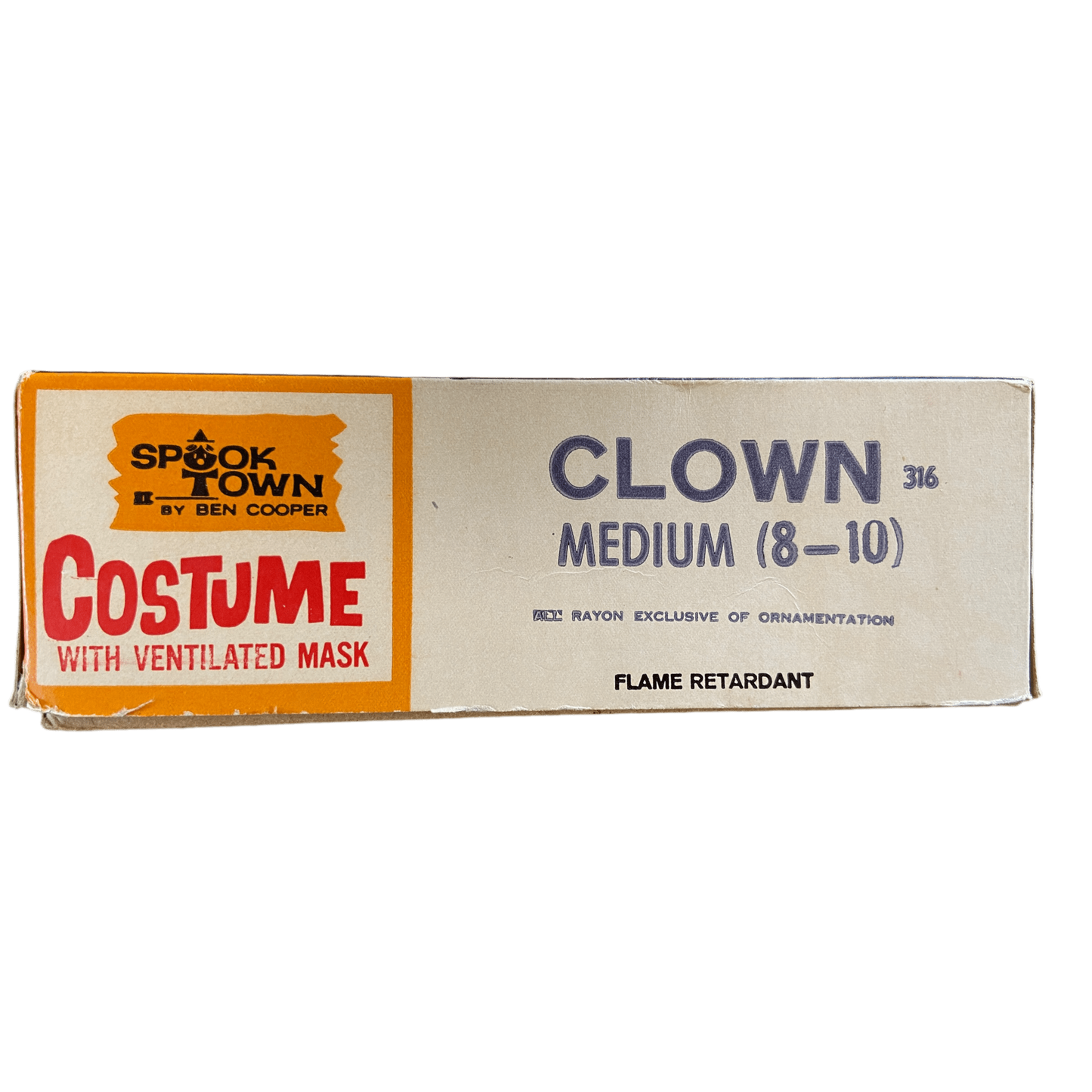 Highly collectable authentic 1960's Vintage Halloween Clown Mask & Costume from Ben Cooper Inc. USA Size Medium (8 - 10)The Furniture Recycling ShopHalloween Dress Up