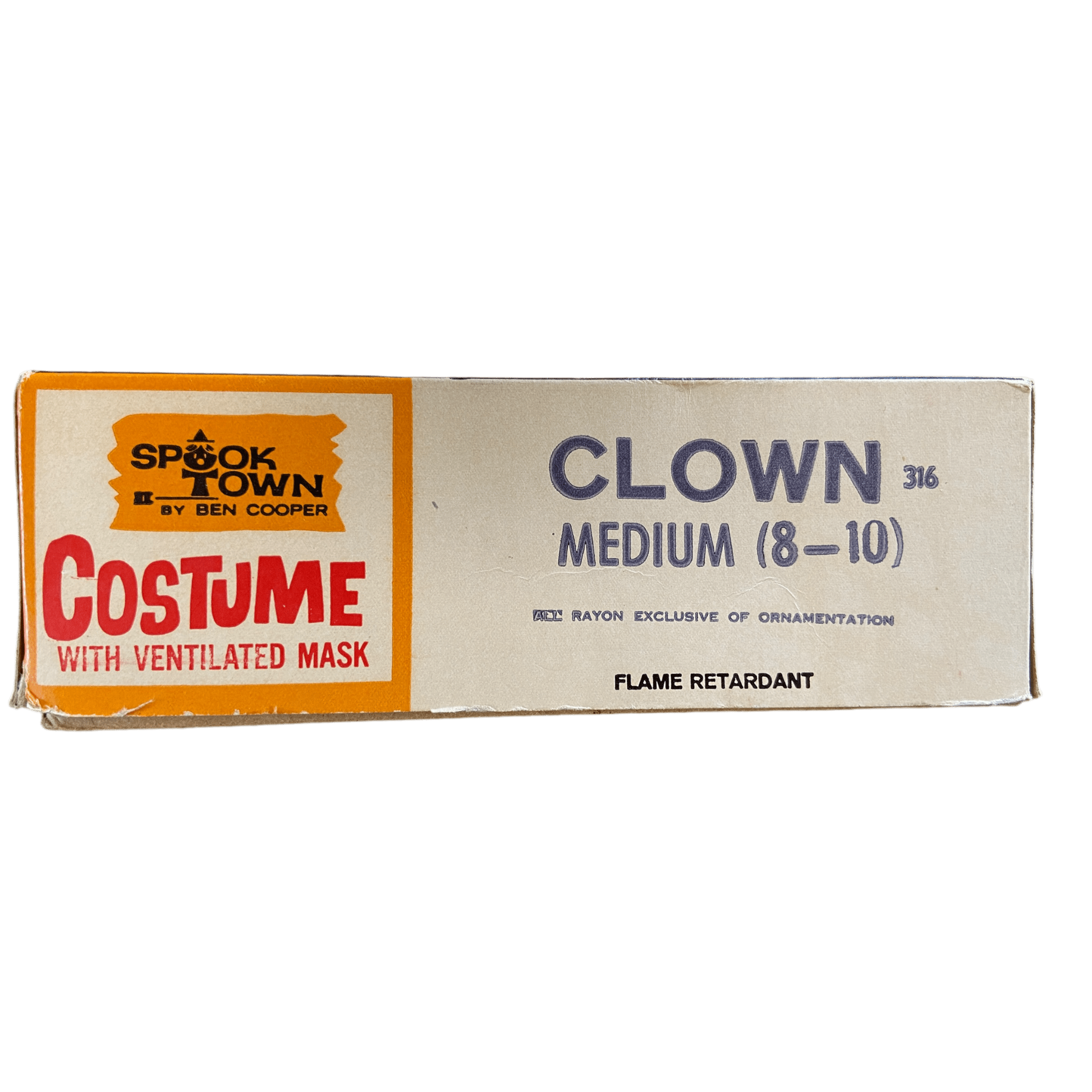 Highly collectable authentic 1960's Vintage Halloween Clown Mask & Costume from Ben Cooper Inc. USA Size Medium (8 - 10)The Furniture Recycling ShopHalloween Dress Up