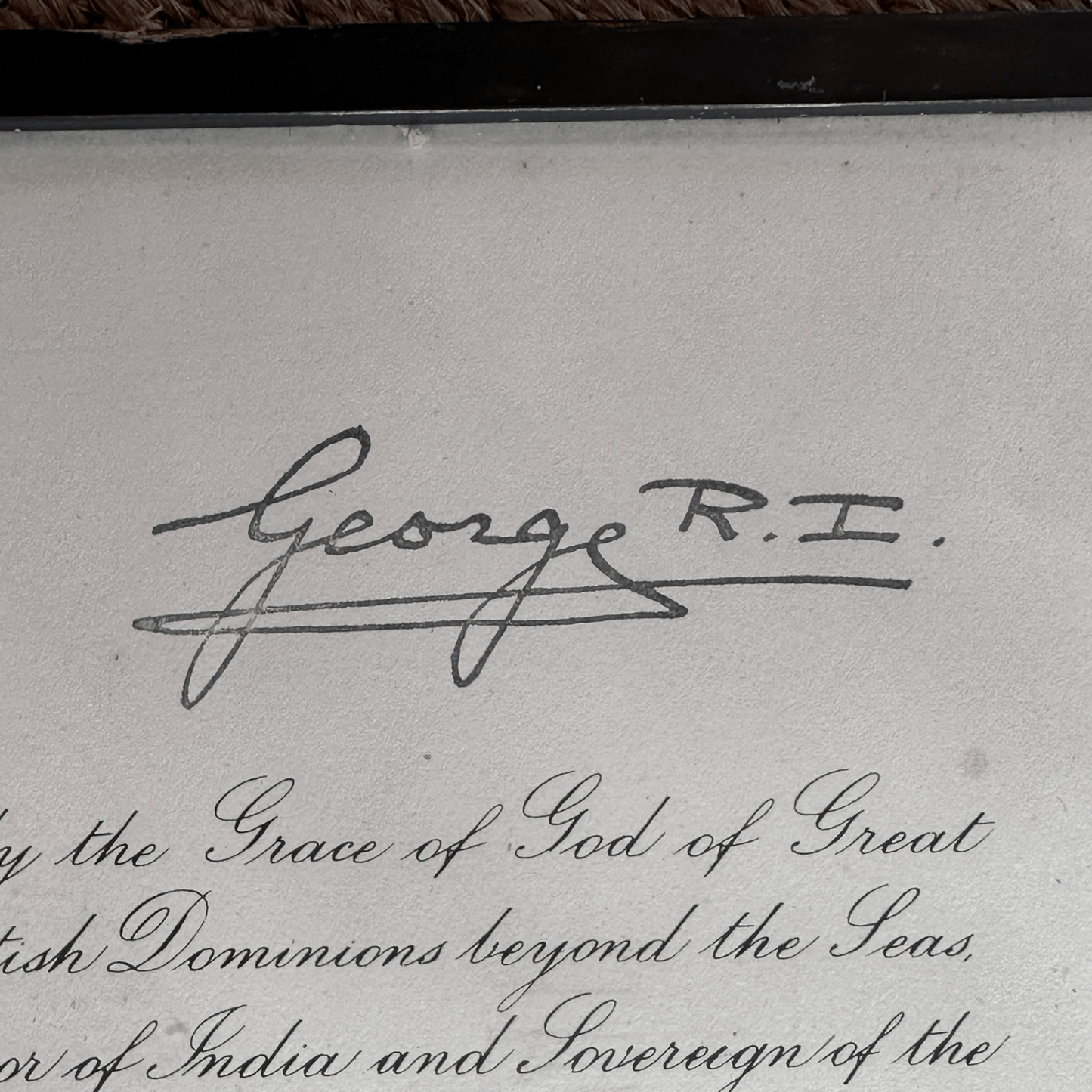 Historical British Royal Document Replica Picture: Appointment of an Officer in the Order of the British Empire, January 1976The Furniture Recycling Shop