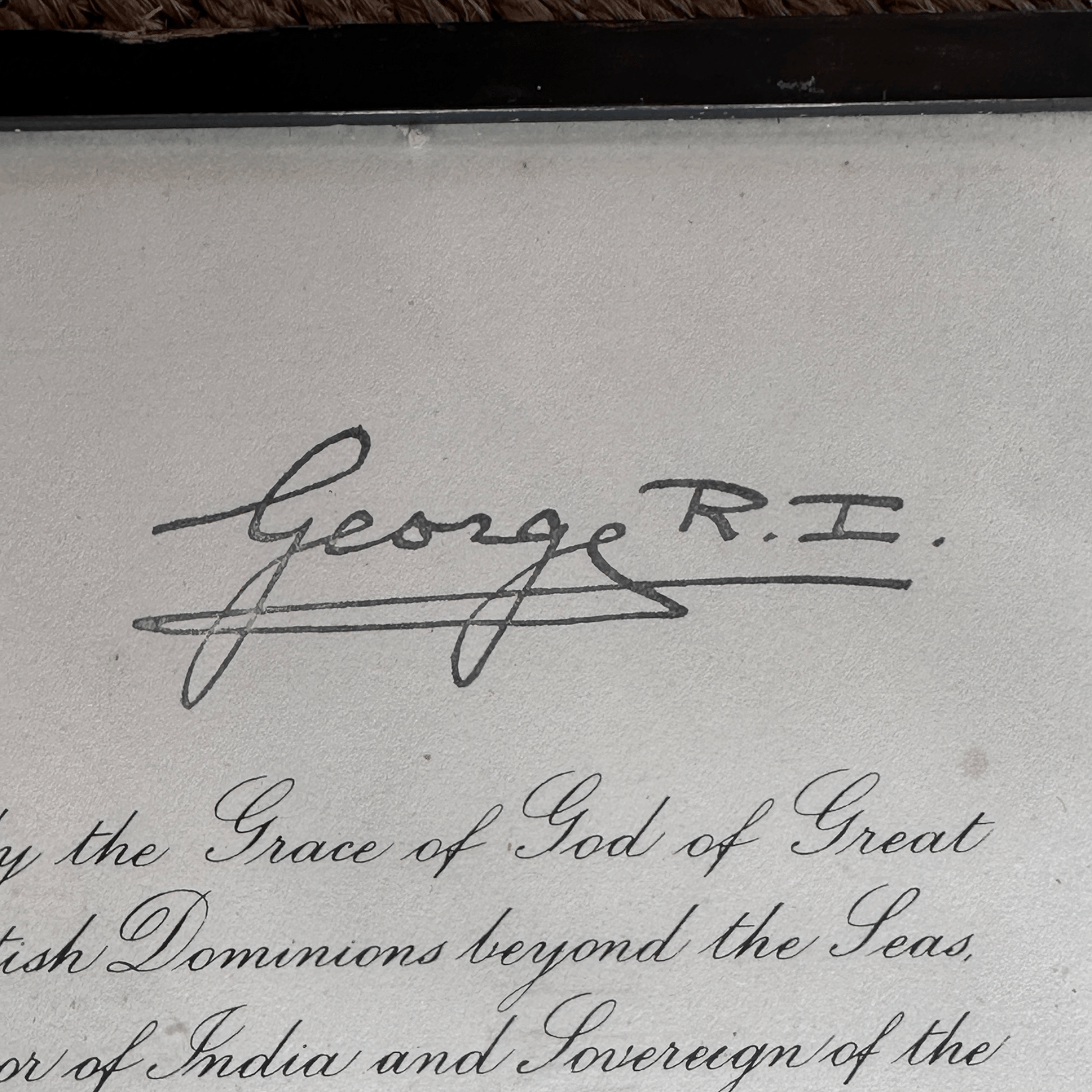 Historical British Royal Document Replica Picture: Appointment of an Officer in the Order of the British Empire, January 1976The Furniture Recycling Shop