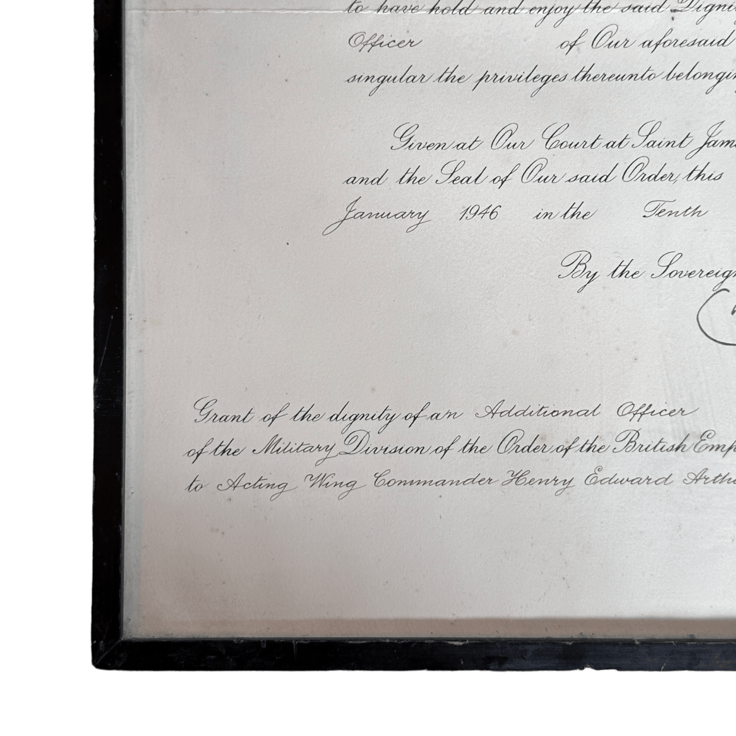 Historical British Royal Document Replica Picture: Appointment of an Officer in the Order of the British Empire, January 1976The Furniture Recycling Shop