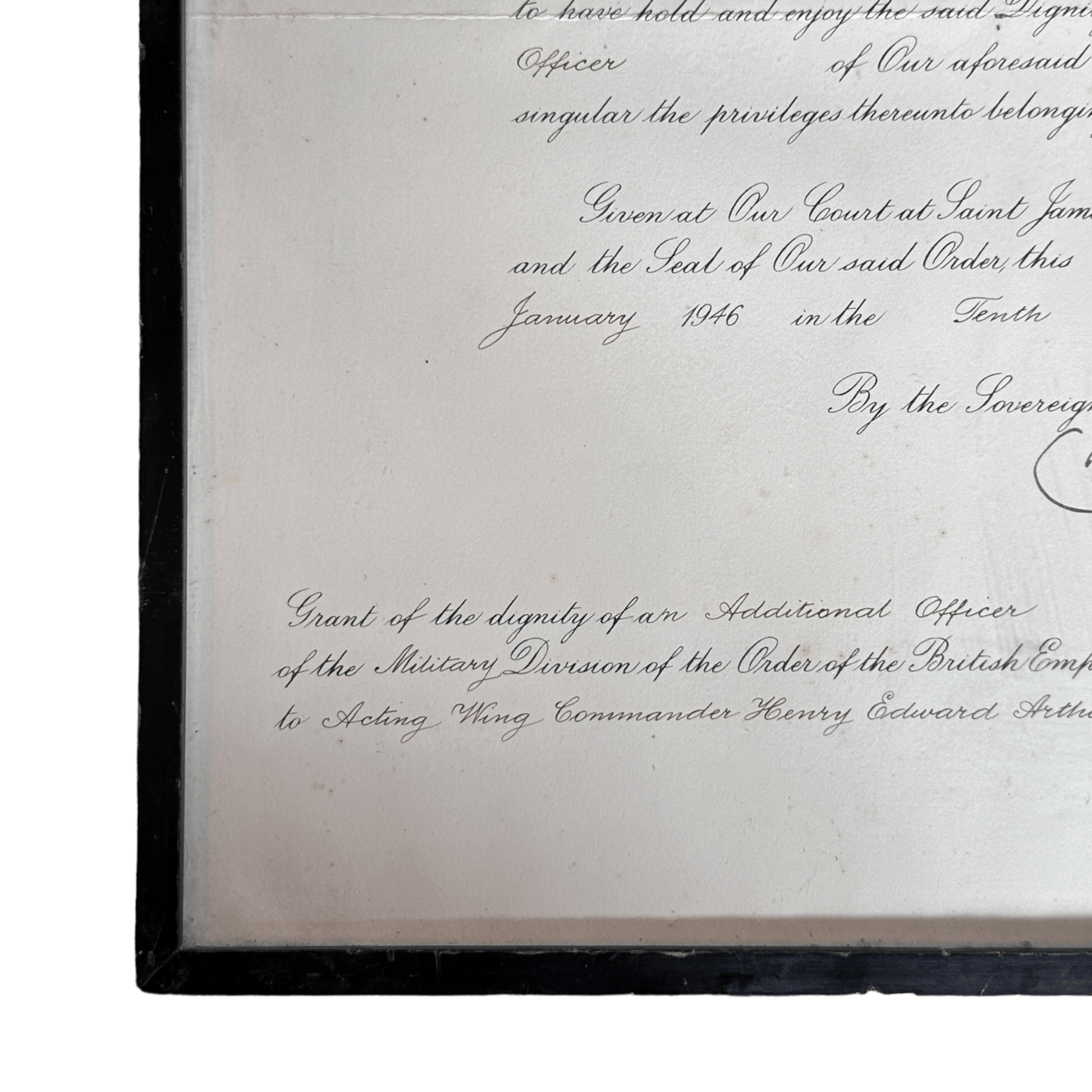 Historical British Royal Document Replica Picture: Appointment of an Officer in the Order of the British Empire, January 1976The Furniture Recycling Shop