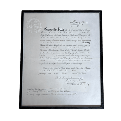 Historical British Royal Document Replica Picture: Appointment of an Officer in the Order of the British Empire, January 1976The Furniture Recycling Shop