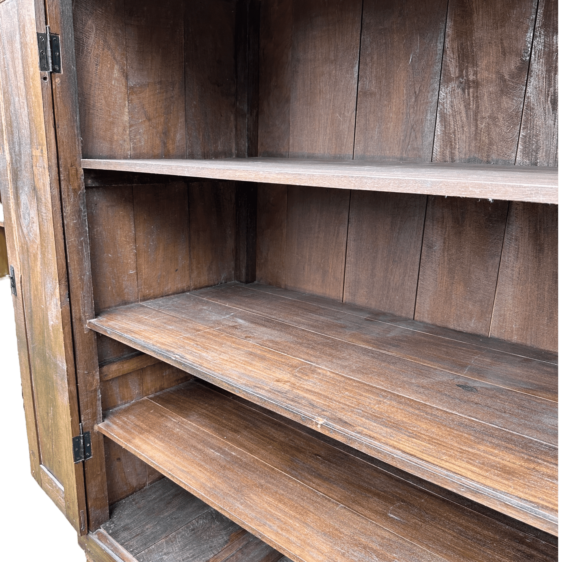 Huge Asian Hardwood Kitchen Larder Shelving Cabinet Dresser With Double Hinged DoorsThe Furniture Recycling Shop