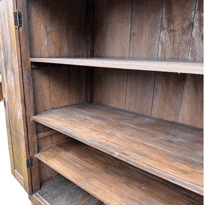 Huge Asian Hardwood Kitchen Larder Shelving Cabinet Dresser With Double Hinged DoorsThe Furniture Recycling Shop