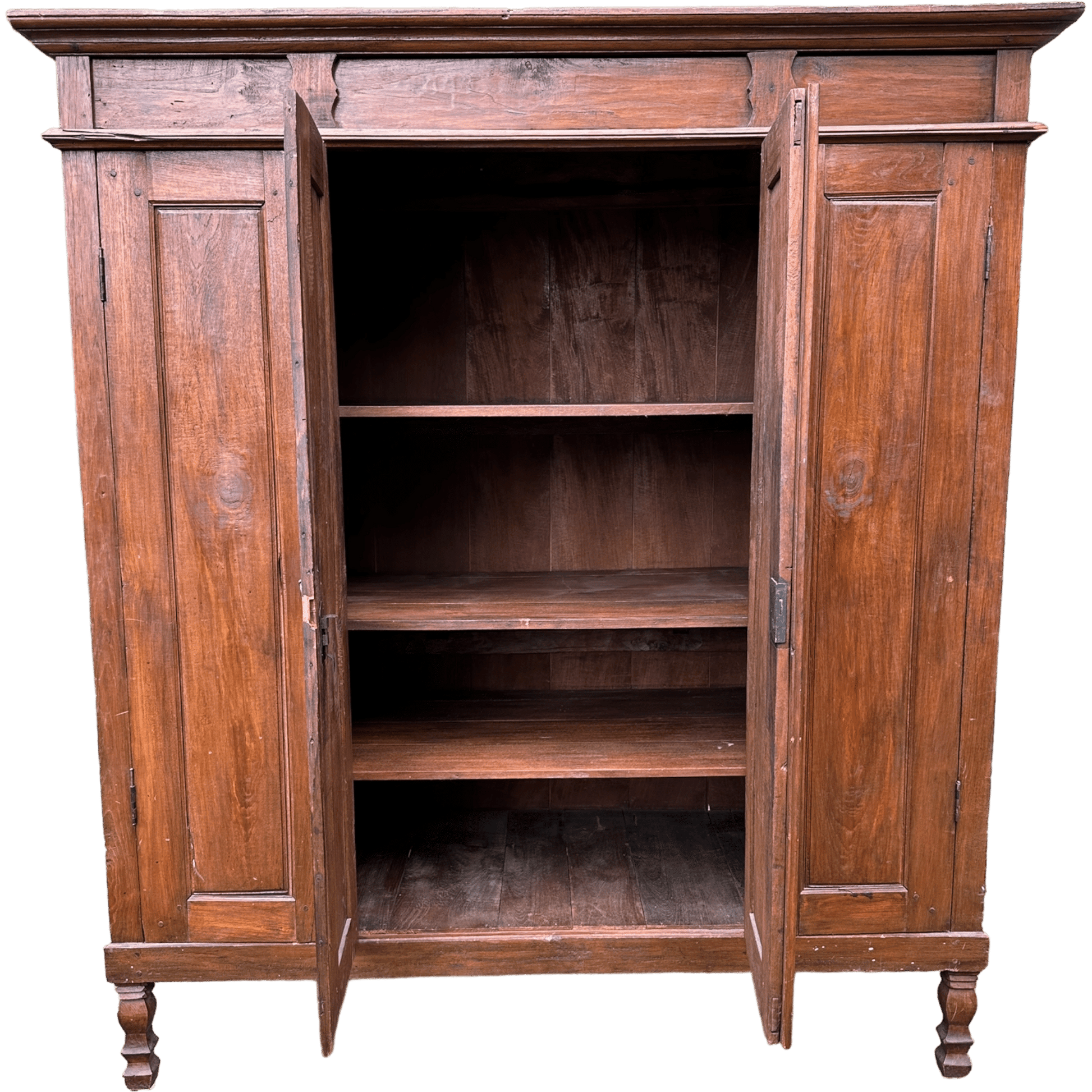 Huge Asian Hardwood Kitchen Larder Shelving Cabinet Dresser With Double Hinged DoorsThe Furniture Recycling Shop