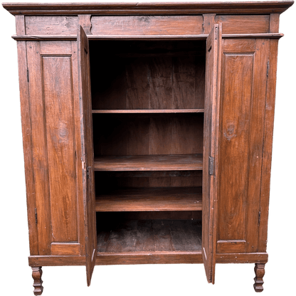 Huge Asian Hardwood Kitchen Larder Shelving Cabinet Dresser With Double Hinged DoorsThe Furniture Recycling Shop