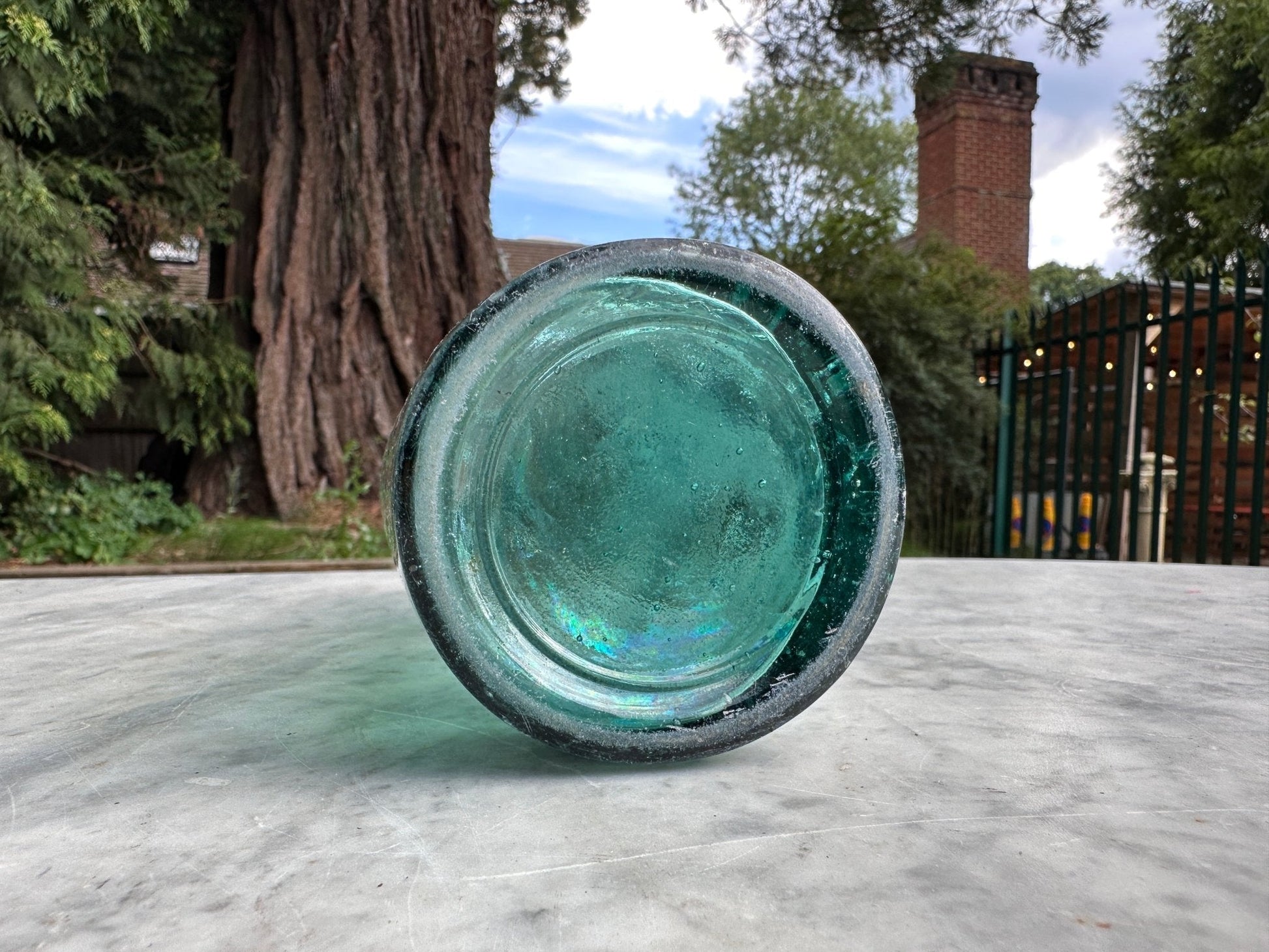 Ilkley Brewery Antique Aqua Blue Glass Bottle - Vintage Glass BottleThe Furniture Recycling ShopBottle