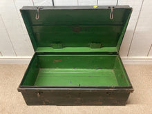 Load image into Gallery viewer, Vintage Black Painted Metal Storage Box Tool Box
